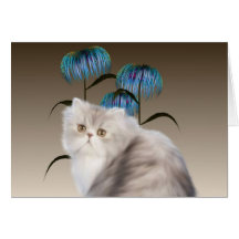 Le chaton fleurit la carte de note