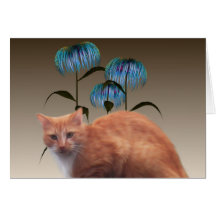 Le chaton fleurit la carte de note