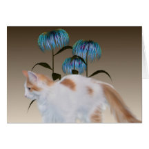 Le chaton fleurit la carte de note