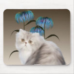 Le chaton fleurit Mousepad Tapis De Souris