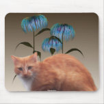 Le chaton fleurit Mousepad Tapis De Souris