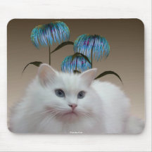 Le chaton fleurit Mousepad Tapis De Souris