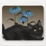 Le chaton fleurit Mousepad Tapis De Souris