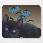 Le chaton fleurit Mousepad Tapis De Souris