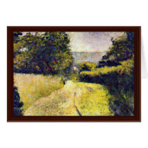 Le Chemin Creux par Seurat Georges Cartes De Vœux
