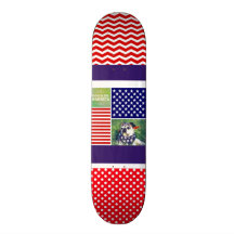 Le chien bénissent l'Amérique patriotique Skateboards Personnalisés
