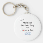 Le chien de berger anatolien lèchent la conception porte-clef