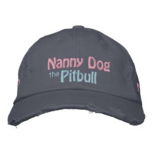 Le chien de bonne d'enfants, pitbull Terrier améri Chapeau Brodé