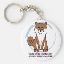 Le chien triste observe Shiba Inu Keychain Porte-clé