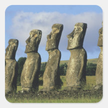 Le Chili, île de Pâques, Rapa Nui, Ahu Akivi Autocollants