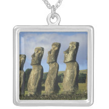 Le Chili, île de Pâques, Rapa Nui, Ahu Akivi Colliers Personnalisés