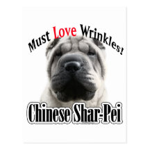 Le Chinois Shar-Pei doit aimer des rides Cartes Postales