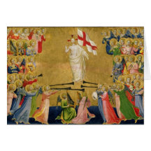 Le Christ a amélioré dans la cour du ciel, 1423-24 Carte De Vœux