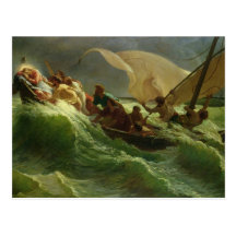 Le Christ endormi dans son bateau Carte Postale