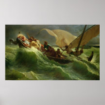Le Christ endormi dans son bateau Posters