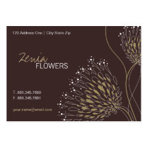 Le chrysanthème fleurit des affaires chics élégant modèle de carte de visite