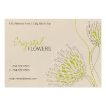 Le chrysanthème fleurit des affaires chics élégant carte de visite