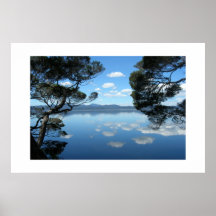 Le ciel bleu magnifique affiches
