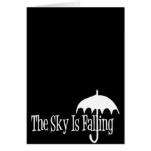 Le ciel est noir et blanc en baisse de parapluie carte de vœux