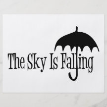 Le ciel est noir et blanc en baisse de parapluie prospectus