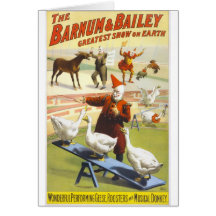 Le cirque de Barnum et de Bailey Cartes De Vœux