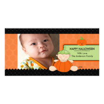 Le citrouille mignon badine le carte photo de Hall Photocarte Customisée