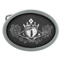 Le Claddagh (blanc) Boucle De Ceinture