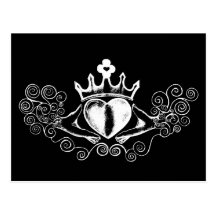 Le Claddagh (blanc) Cartes Postales