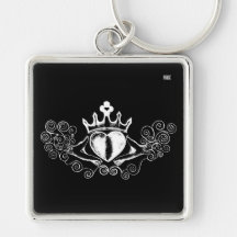 Le Claddagh (blanc) Porte-clef