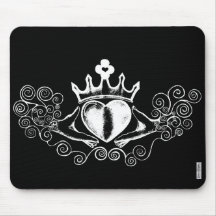 Le Claddagh (blanc) Tapis De Souris