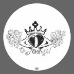 Le Claddagh (noir) autocollants