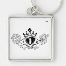 Le Claddagh (noir) Porte-clef