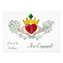 Le Claddagh (polychrome) Invitations Personnalisables