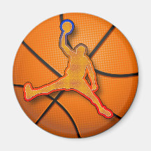 LE CLAQUEMENT DE BASKET-BALL TREMPENT AIMANT POUR RÉFRIGÉRATEUR