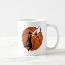 Le claquement trempent le joueur de basket w/Hoop  Tasse À Café