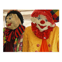 Le clown costume la carte postale