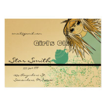 Le club de la fille d'Anime - - customisé Cartes De Visite Professionnelles