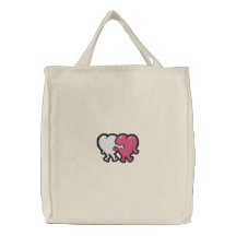 Le coeur aboute le bras dans le bras Fourre-tout Sacs
