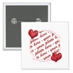 Le coeur de flottement monte en ballon le cadre de badges avec agrafe