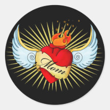 Le coeur de la maman autocollants