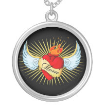 Le coeur de la maman colliers personnalisés