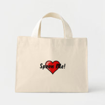 le coeur, m'administrent à la cuillère ! sacs en toile