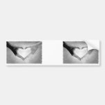 Le coeur remet la photo de B&W Autocollants Pour Voiture
