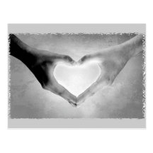 Le coeur remet la photo de B&W Carte Postale