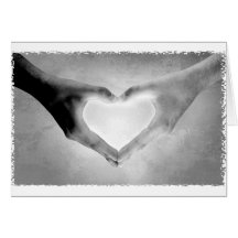 Le coeur remet la photo de B&W Cartes De Vœux