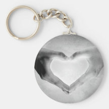 Le coeur remet la photo de B&W Porte-clé