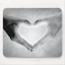 Le coeur remet la photo de B&W Tapis De Souris