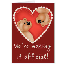 Le coeur soutient le mariage carte de vœux