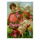 Le coeur victorien vintage d'anges de jour de Vale Cartes