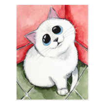 Le coin vilain : Temps haut - art de chat Cartes Postales